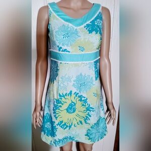 LIKE NEW!! LILLY PULITZER, Del Mar Ric Rac Floral Shift Dress. Size 0